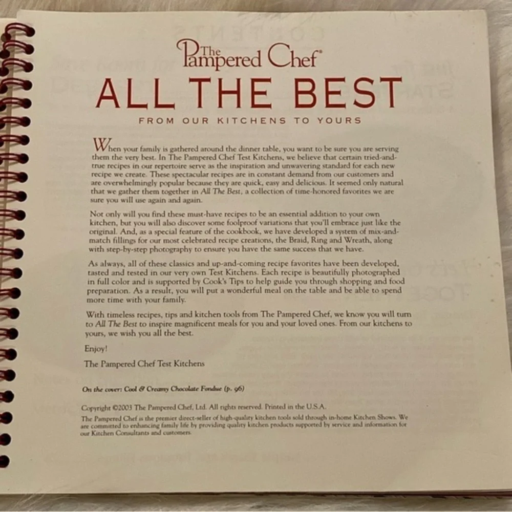 The Pampered Chief Cook Book (All The Best) From‎ Our Kitchen To Your